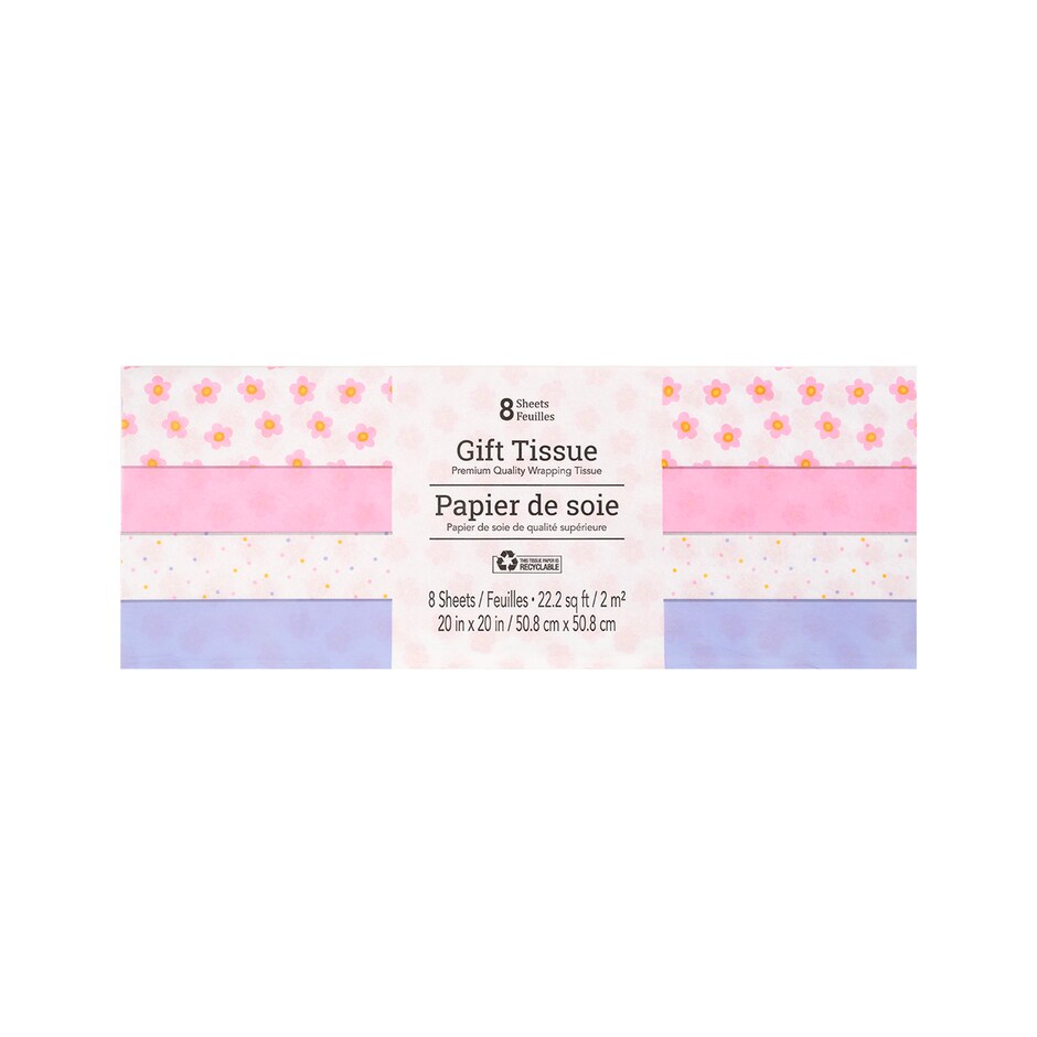 Papel de Seda de Colores y Estampados Pa Regalos 8 Hojas Paquete 2
