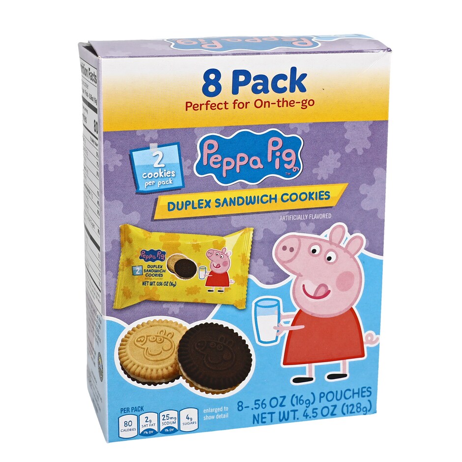 Bulk Peppa Pig Cream Filled Chocolate and Vanilla Duplex Sandwich