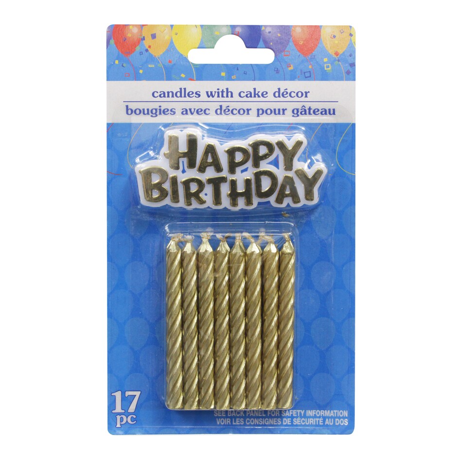 Velas Metalicas de Colores para Tu Bizcocho - 16 Velas y Letrero 2