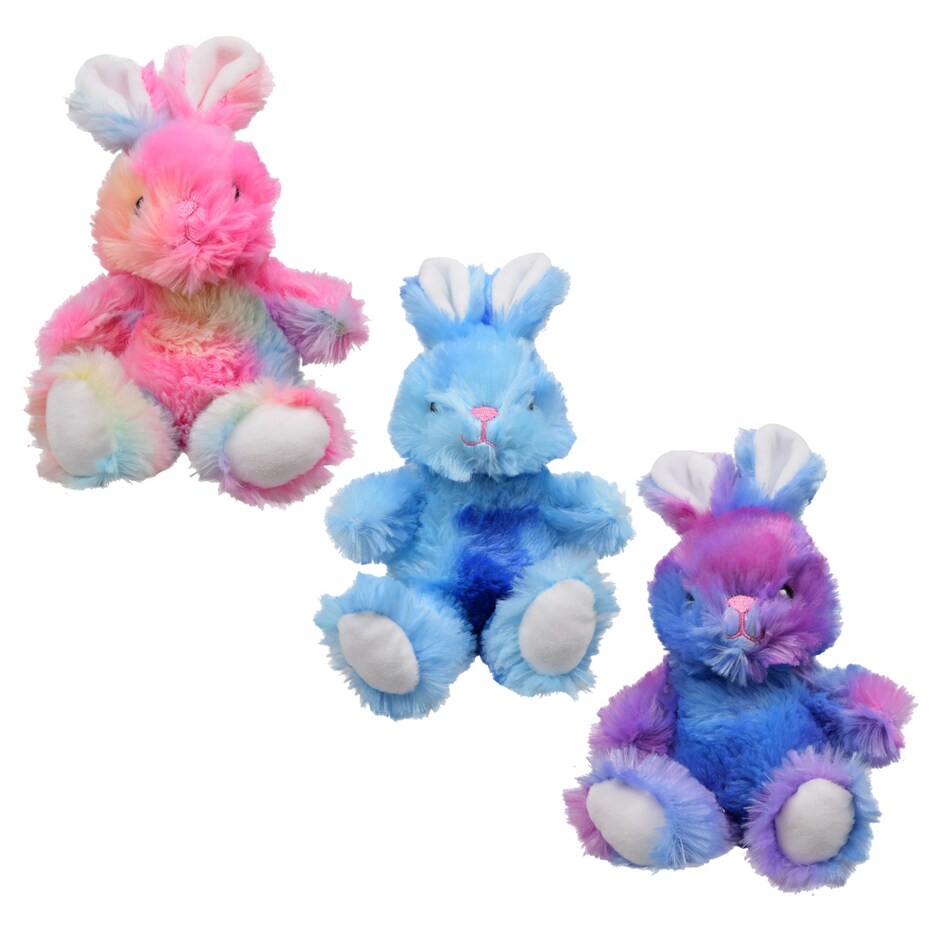 Bulk Tie Dye Easter Bunnies, 7.5x5 in. Dollar Tree
