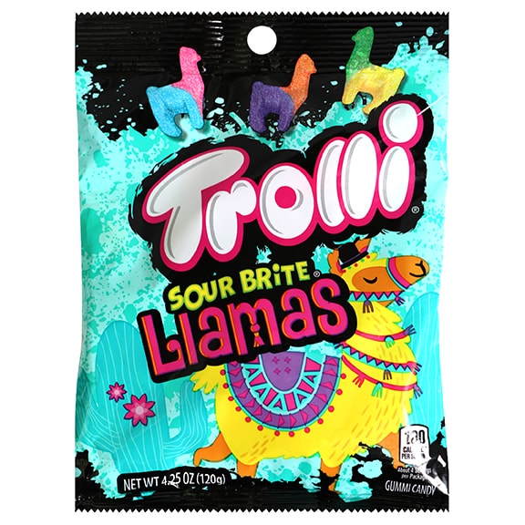 Bulk Trolli Sour Brite Gummi Llamas, 4.25 oz. Bags Dollar Tree