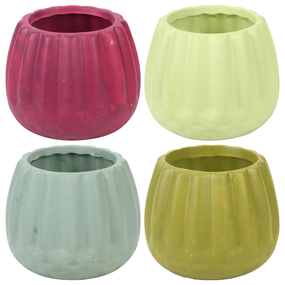 Geometric Ceramic Jar Candle in Fine French Aromas, 3 oz.