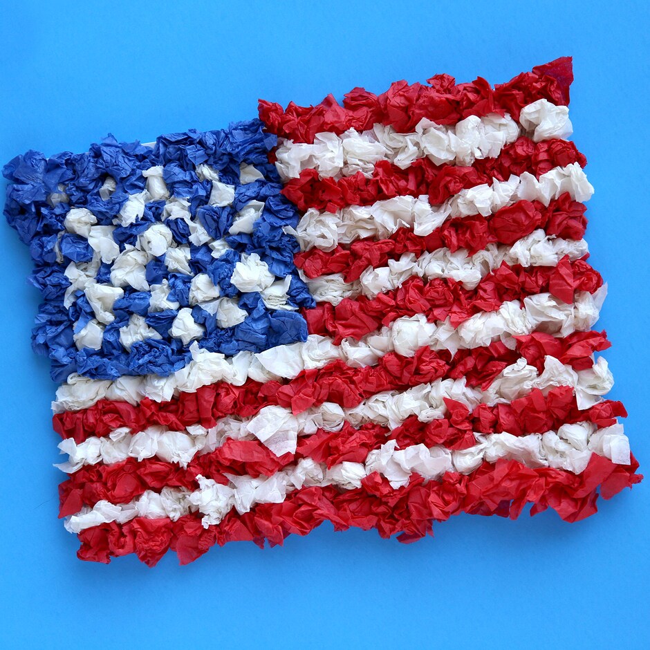Patriotic Tissue Paper Flag Dollar Tree