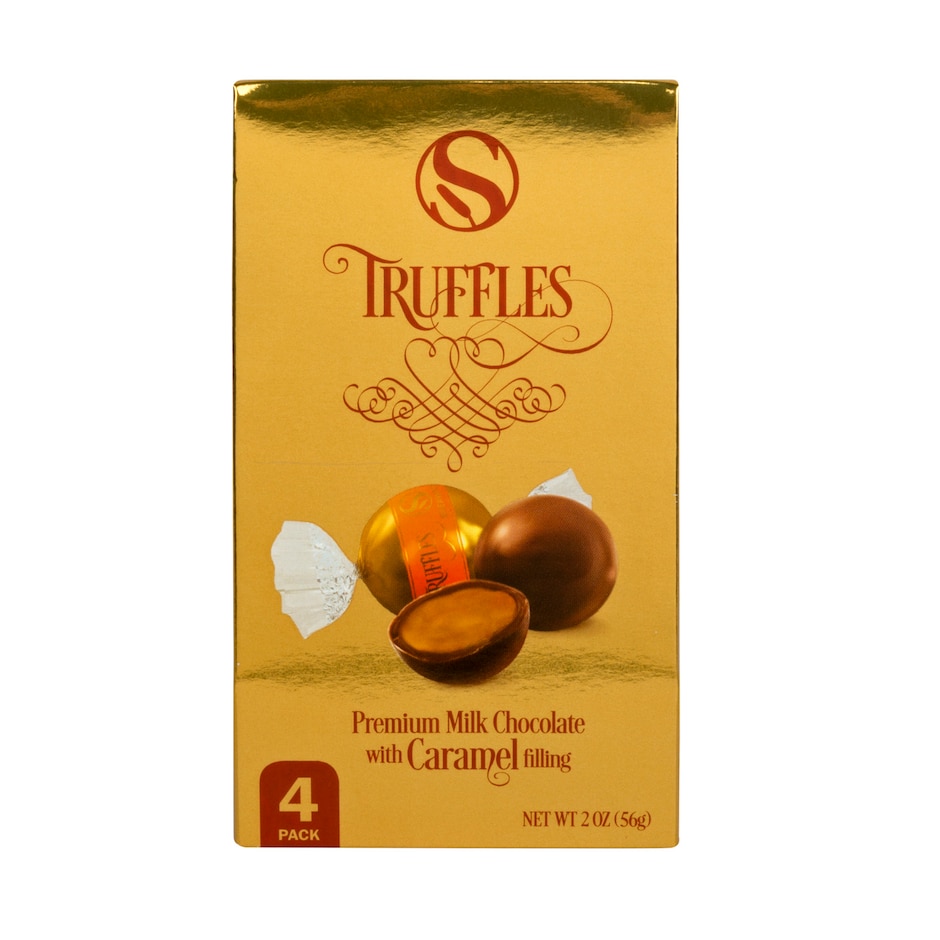 Bulk Sherwood Premium Milk Chocolate Truffles with Caramel Filling, 4