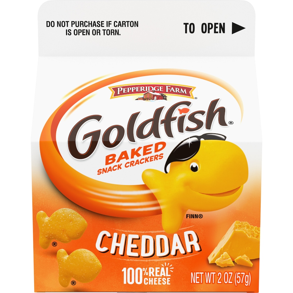 Pepperidge Farm Cheddar Baked Goldfish in Rainbow Colors Dollar Tree