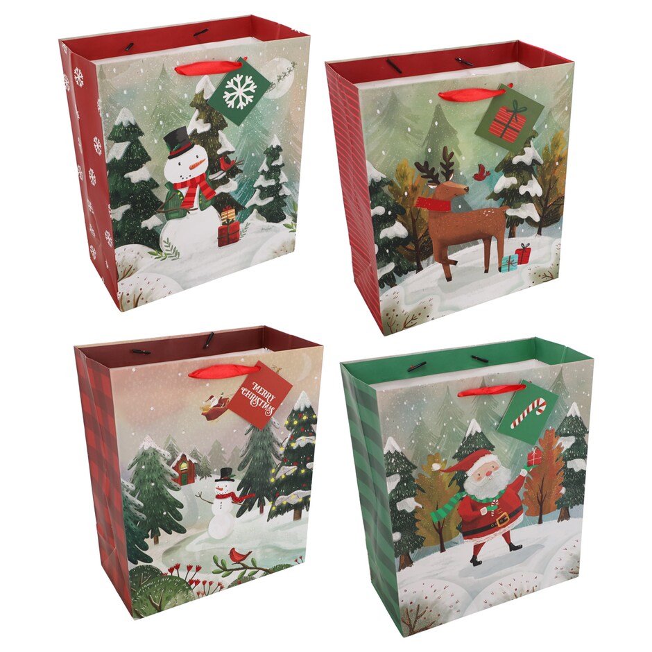 Voila Large Vertical Christmas Gift Bags, 1 ct. Dollar Tree