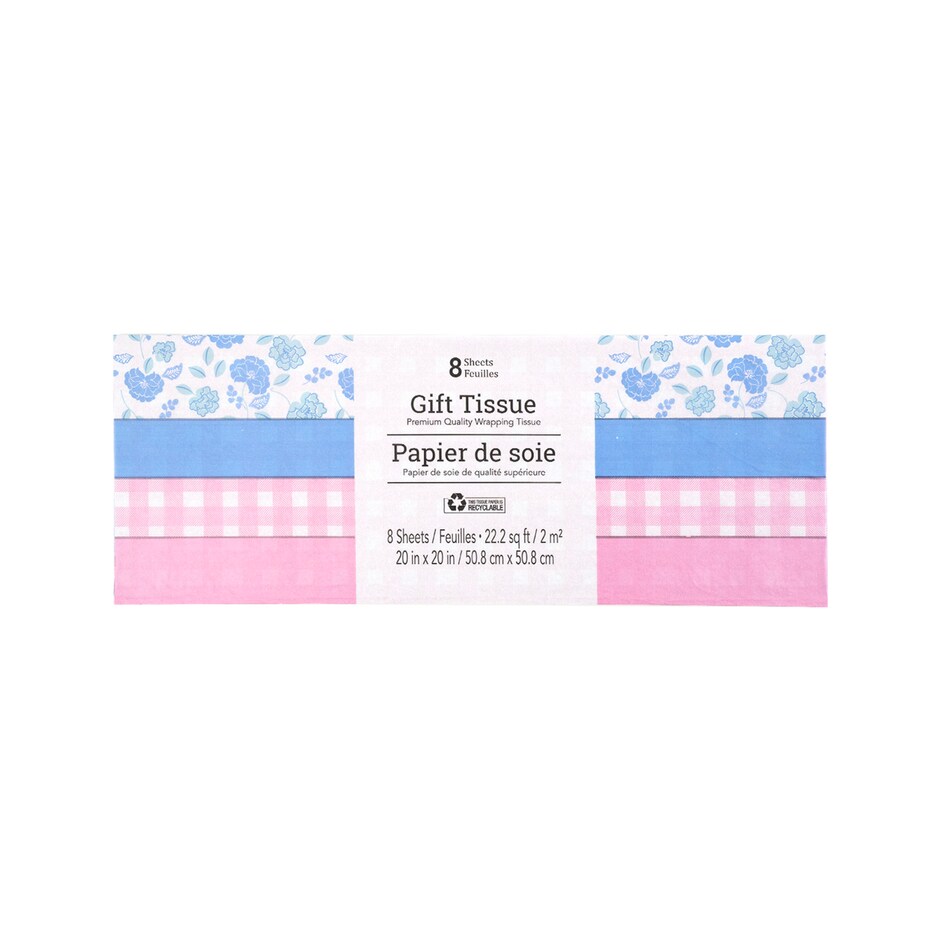 Papel de Seda de Colores y Estampados Pa Regalos 8 Hojas Paquete 4