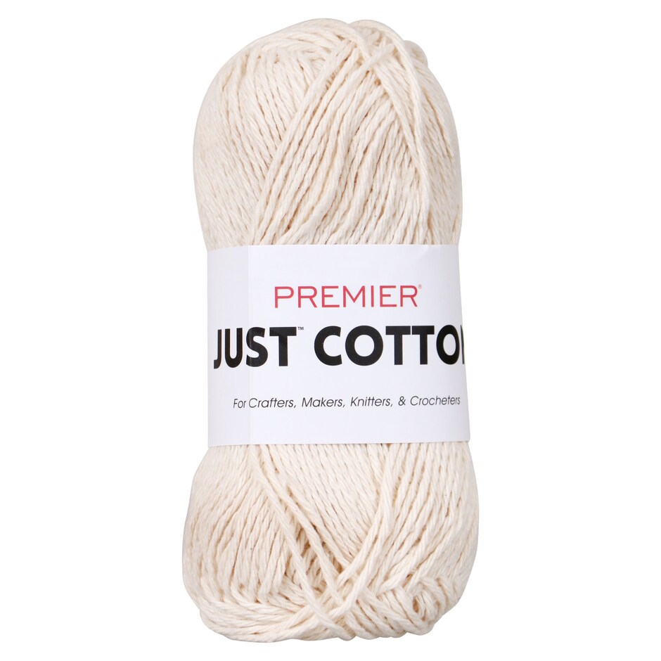Bulk Premier Just Cream Cotton Yarn, 104 yd. Dollar Tree