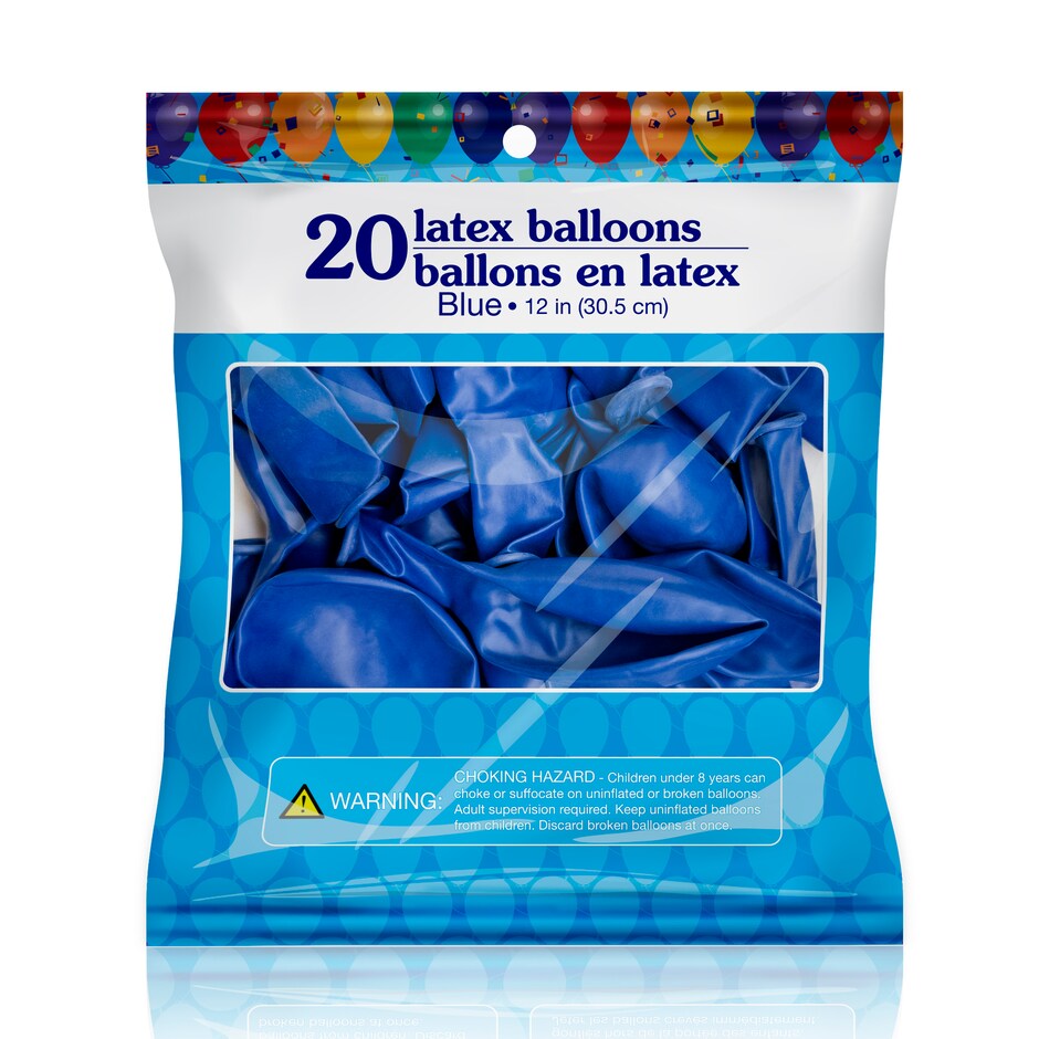 Globos Azules Latex Paquete de 20 para Decorar tu Fiesta 3