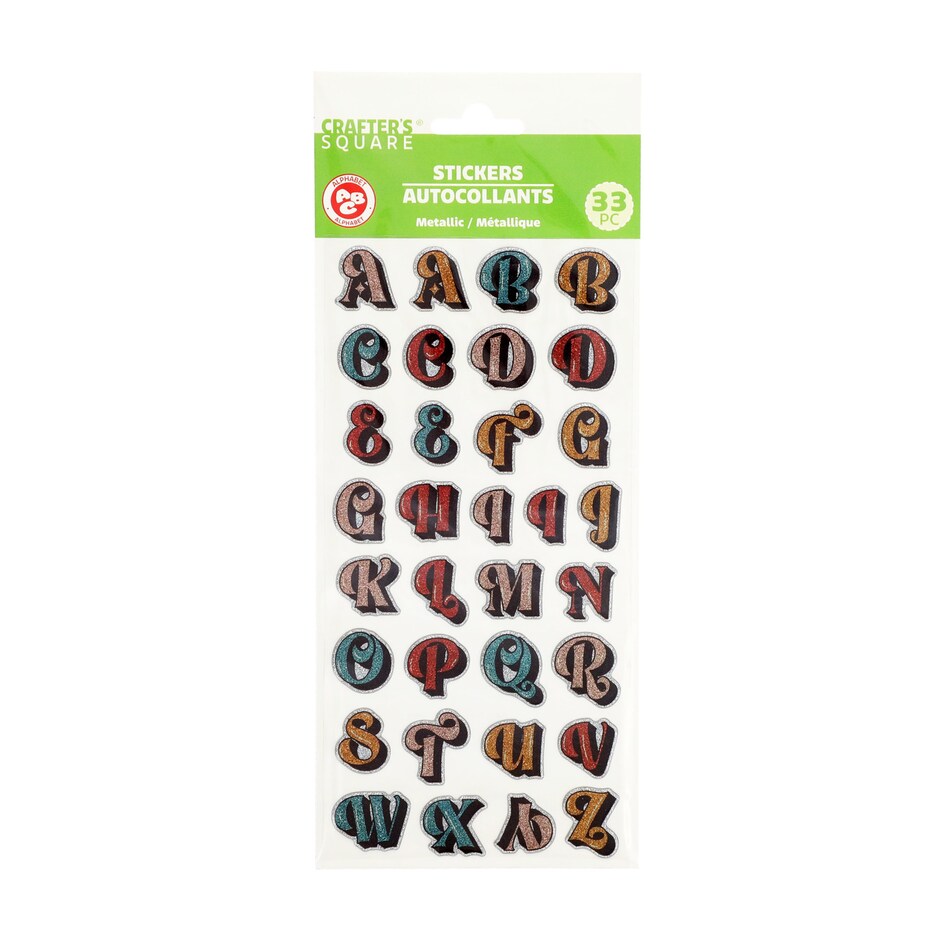 Stickers Letras 3D Metalicas para Proyectos Creativos Mercablo 4