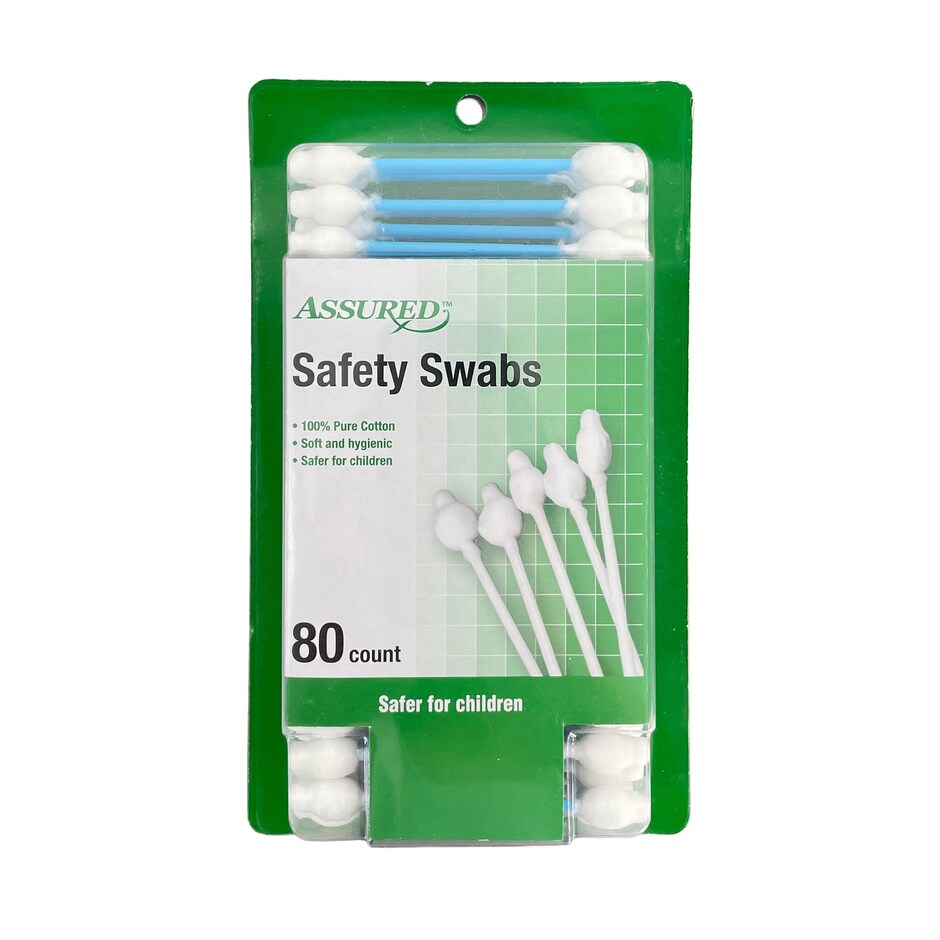 Cotonetes Assured Safety 80 Pcs Colores Surtidos Paquete Familiar 3