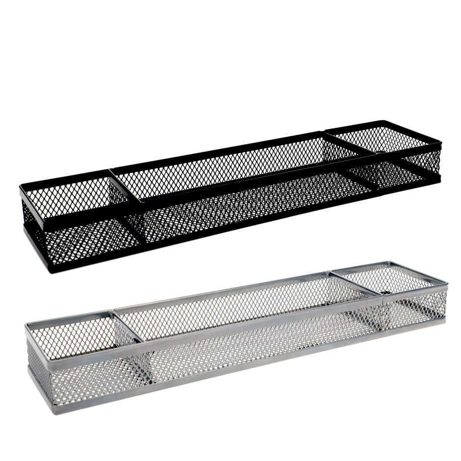 Bulk Jot Multifunctional 3Section Wire Mesh Desk Organizers, 2.5x11.25
