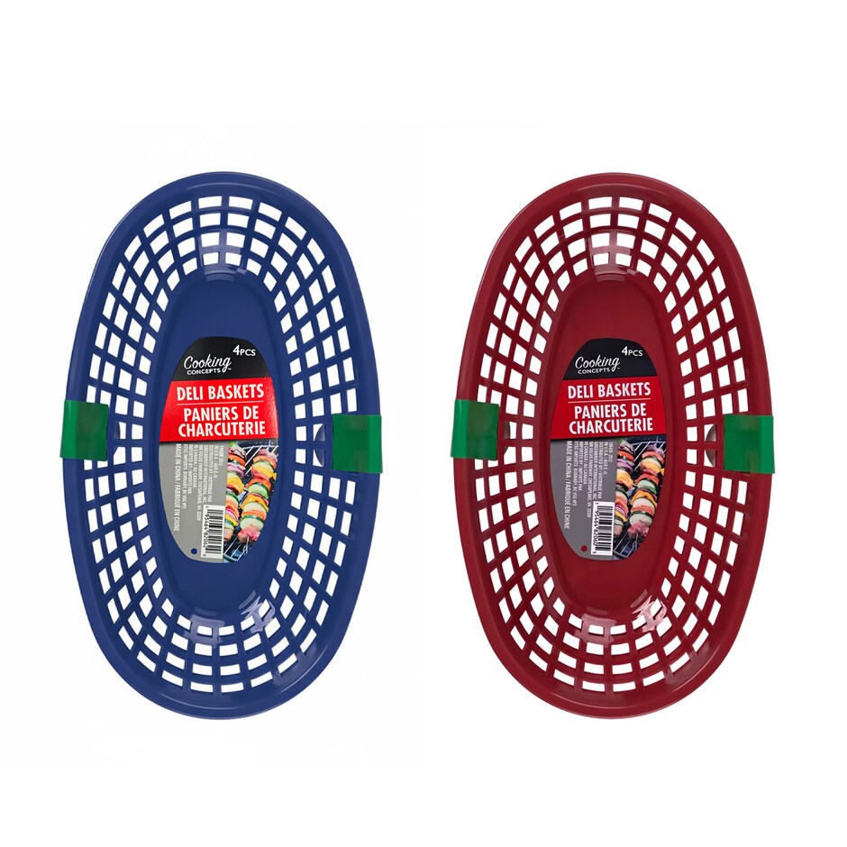 Cestas Deli de Colores 4-pc para Tus Juntas y Comidas con Estilo 2