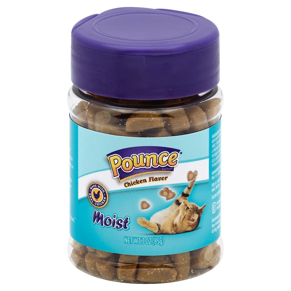 Bulk Pounce Chicken Flavor Cat Treats, 3 oz. Jars Dollar Tree