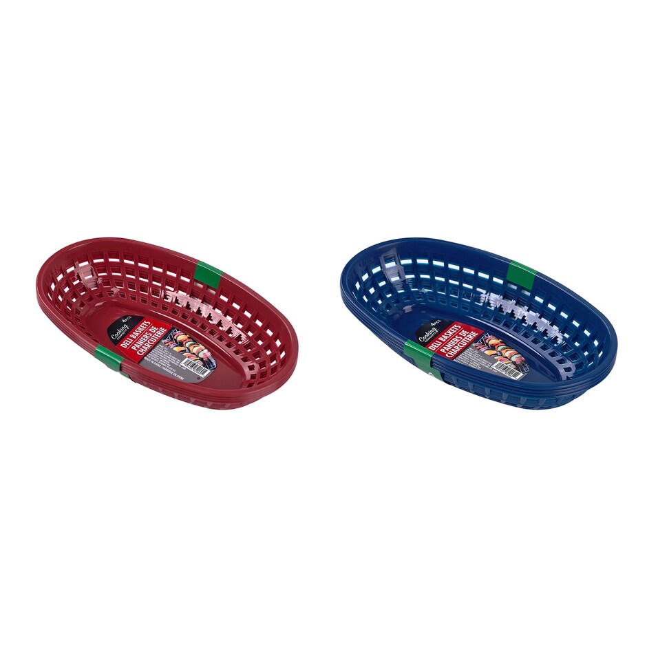 Cestas Deli de Colores 4-pc para Tus Juntas y Comidas con Estilo 3