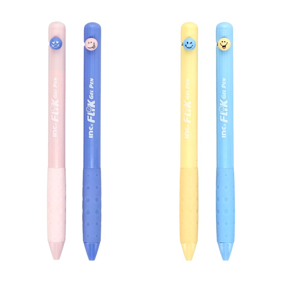 Plumas Gel Flix Tinta Negra Colores Surtidos Paq de 2 2