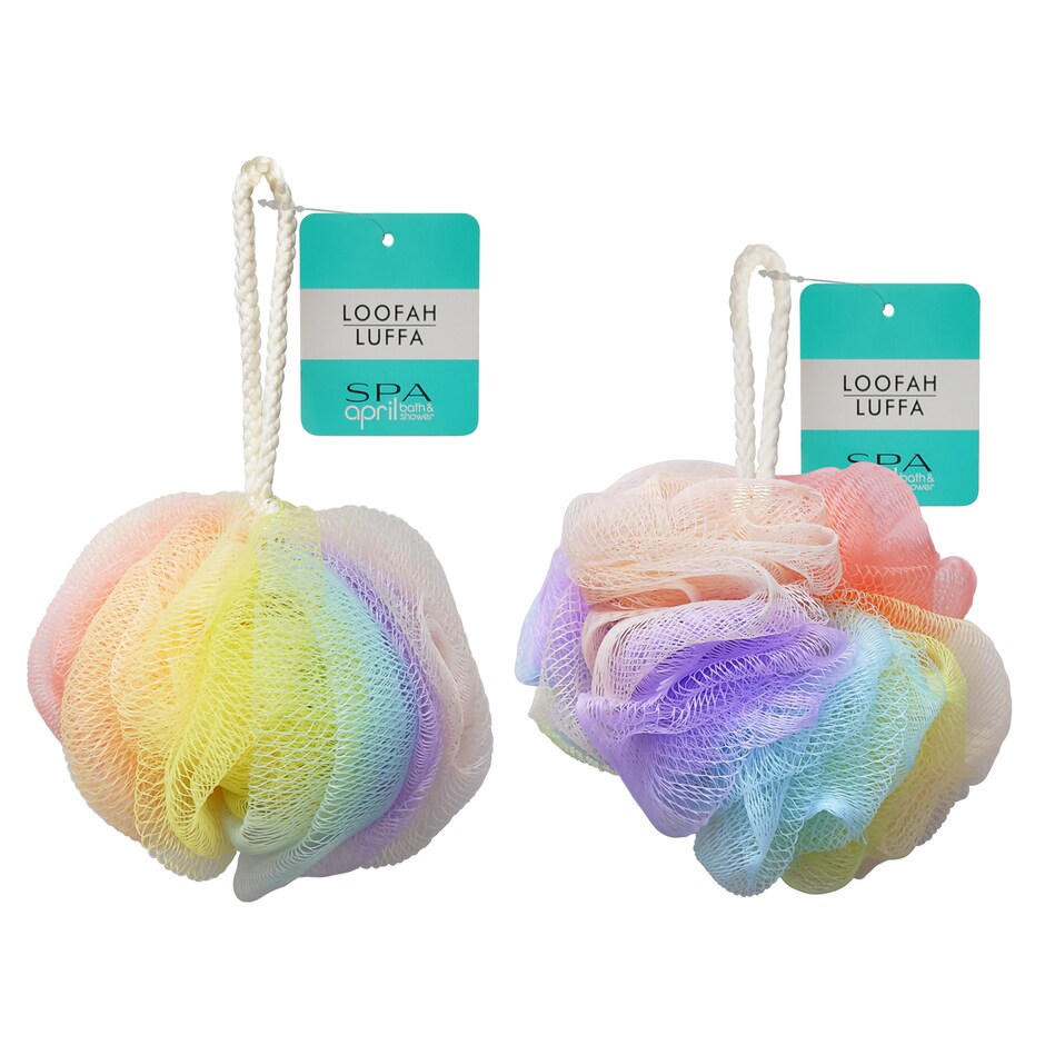 Esponja Loofah Spa April Multicolor para un jabonazo de lujo 4
