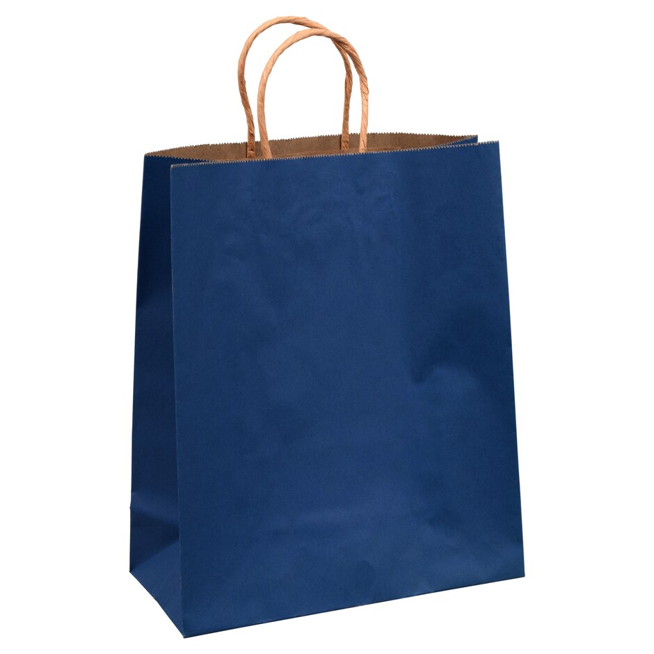 Bolsas de Regalo Kraft Mate Voila Azul Marino Grande (4 pzas) 2
