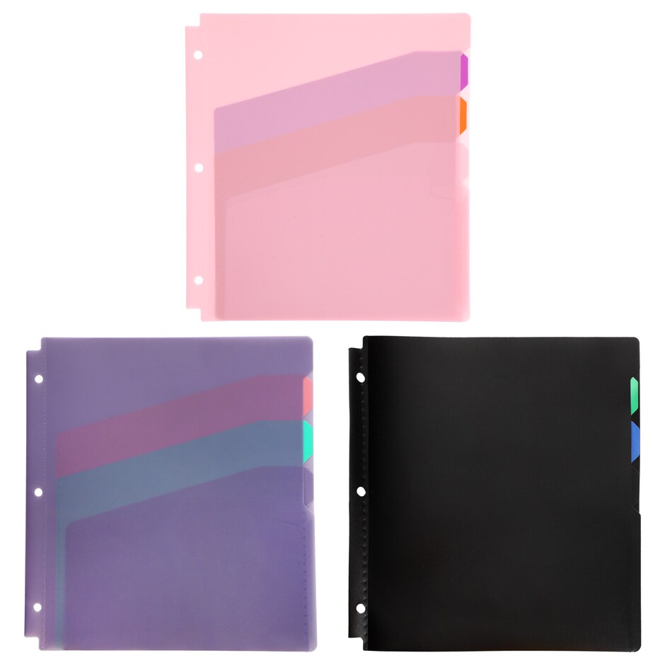 Bulk Jot Poly Portfolio Folders with Tabs, 11.5x10.875 in. Dollar Tree