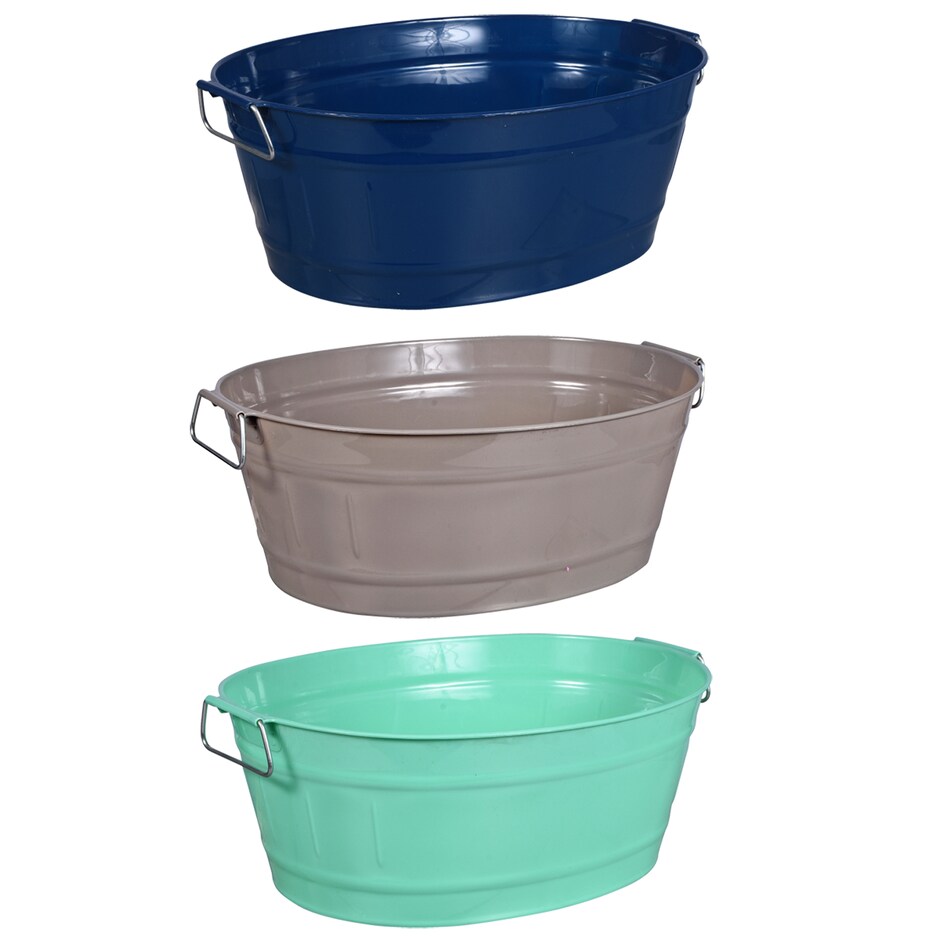 Bulk Oblong Plastic Tubs with Handles, 12.5x8.75 in. Dollar Tree
