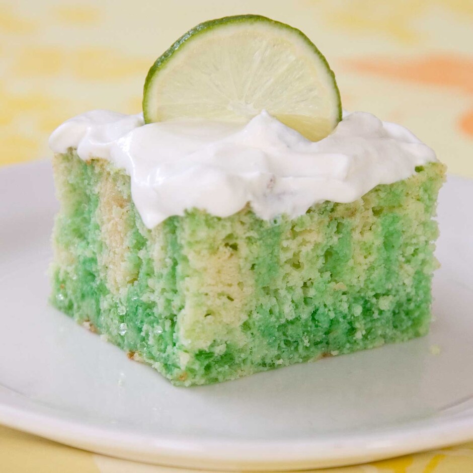 Lime Poke Cake Dollar Tree