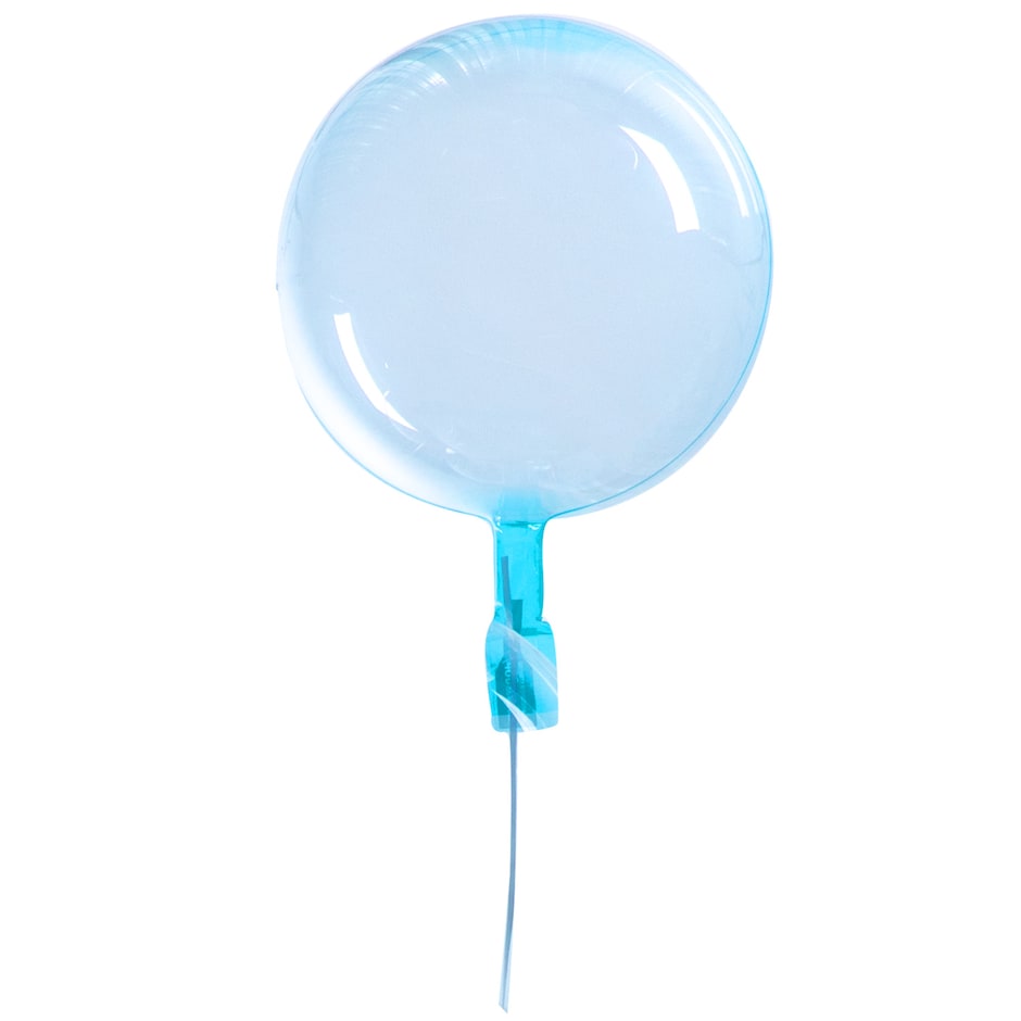 Crystal Translucent Blue Petite Pre Inflated Balloons with Ribbon, 12-in.