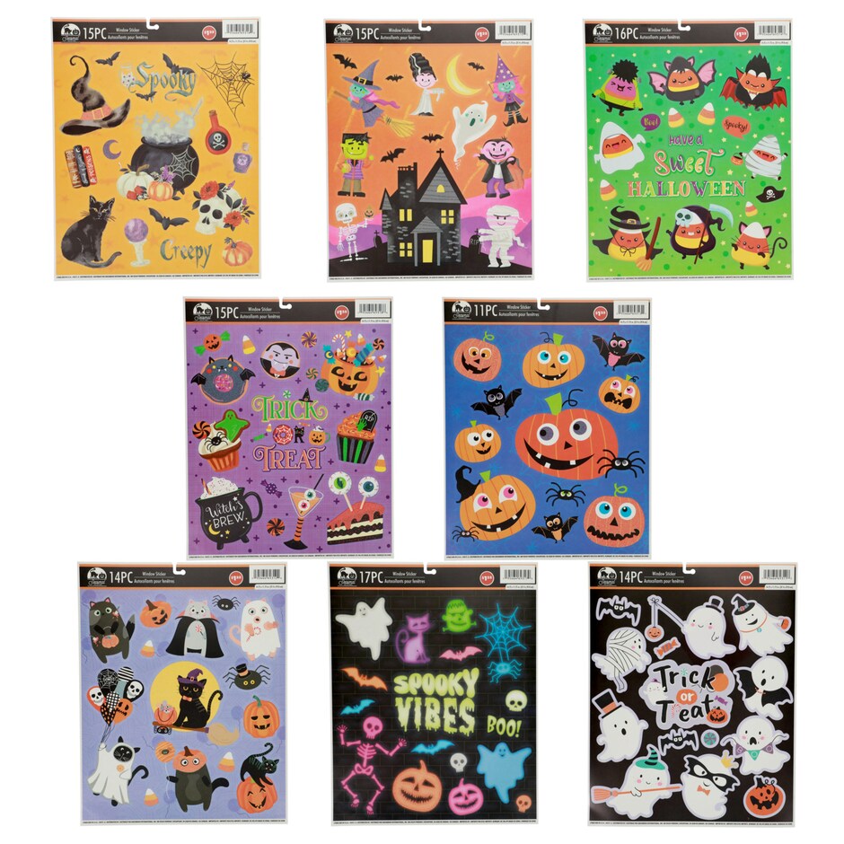 Halloween Print Window Clings, 14.75x11.75 in.