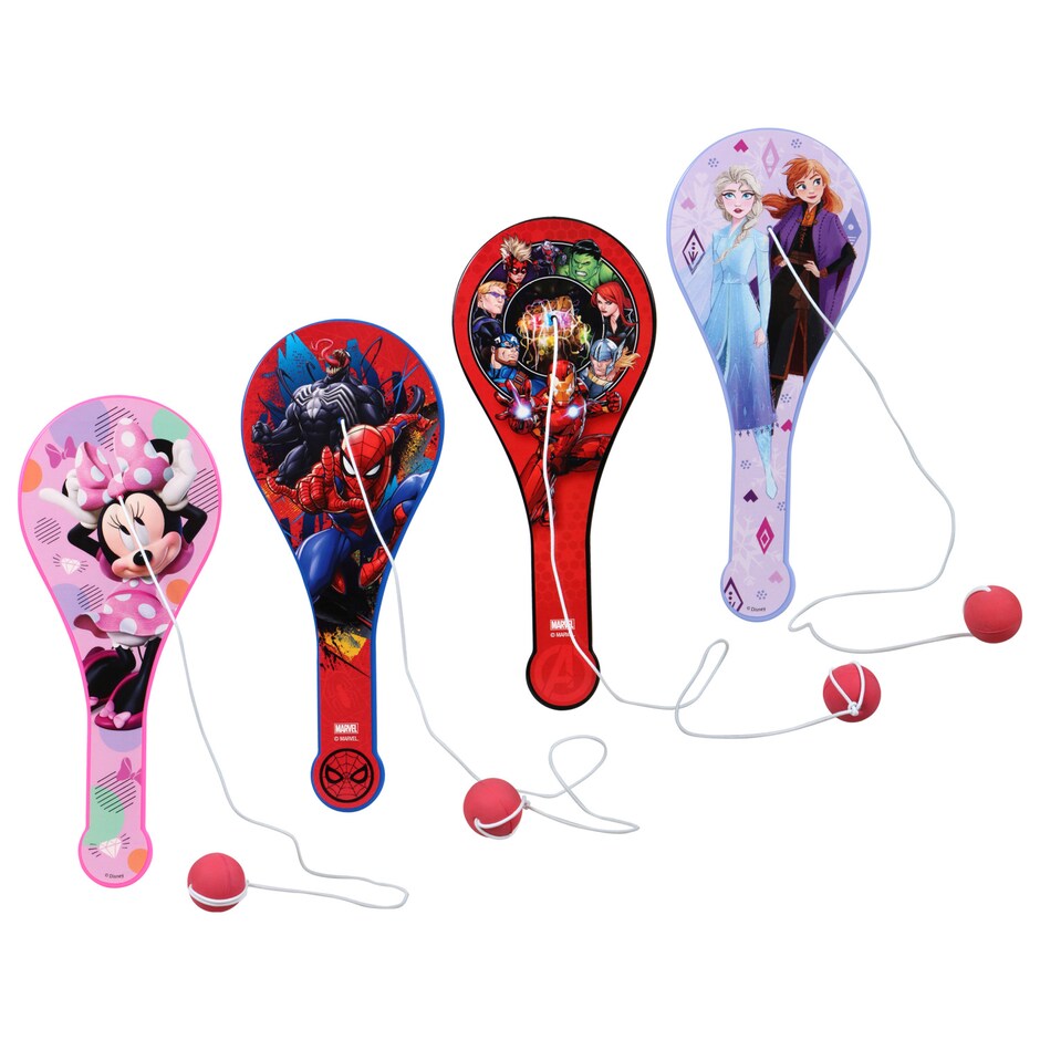 Bulk Hedstrom Licensed Character Paddle Ball Toys, 9.625x4 in. Dollar