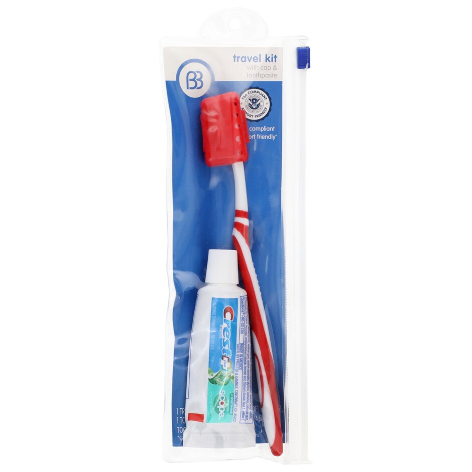 Brush Buddies Kit de Viaje Cepillo y Pasta Dental Colores Surtidos Pack 2 4