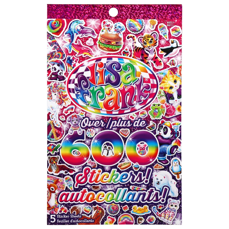 Stickers Lisa Frank a Colores - Paquete de 5 Pliegos 3