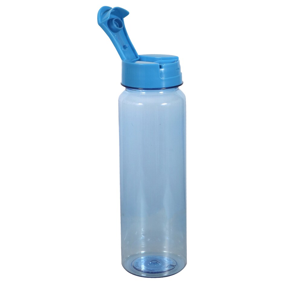 Botella de Agua Plastica Translucida 30oz Tapa Volteo Pa Mantenerte Hidratado 4