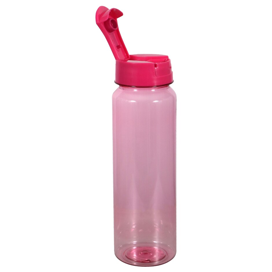 Botella de Agua Plastica Translucida 30oz Tapa Volteo Pa Mantenerte Hidratado 5