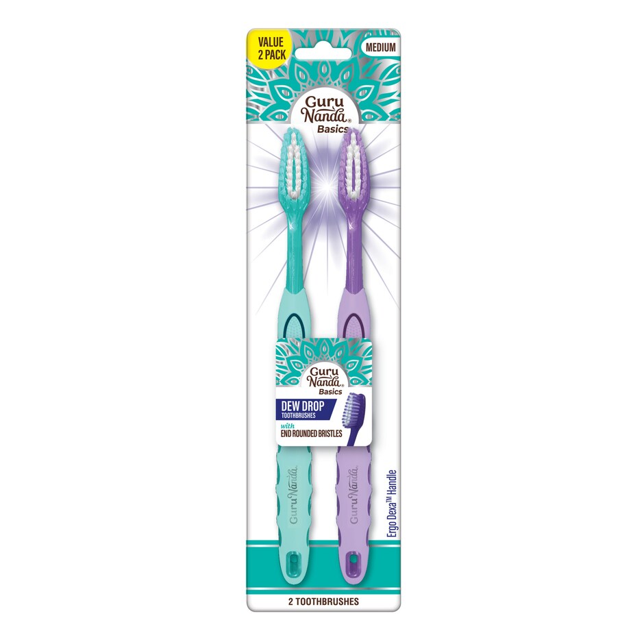 Cepillo Gurunanda Dew Drop Mediano - Pack 2 Colores Variados 2