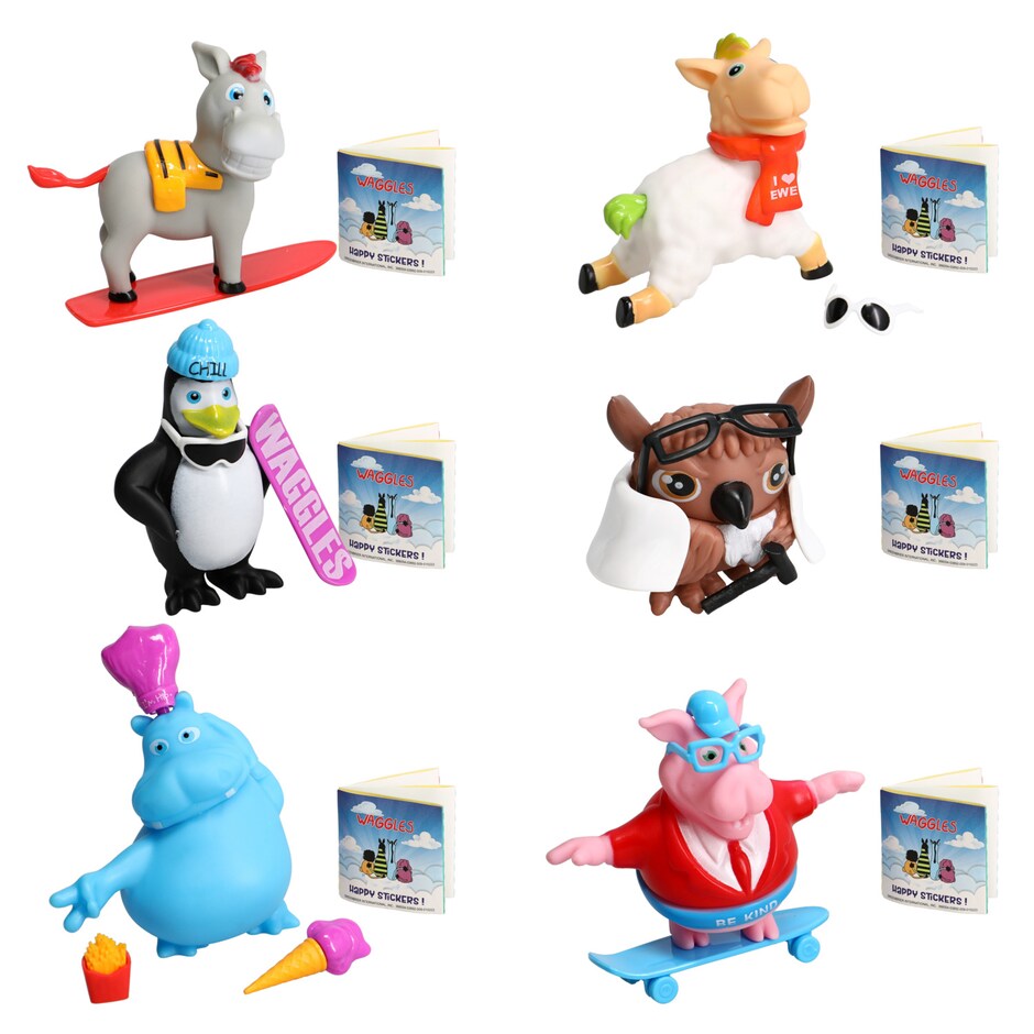 Waggles Collectible Figurine, 4pc. Dollar Tree