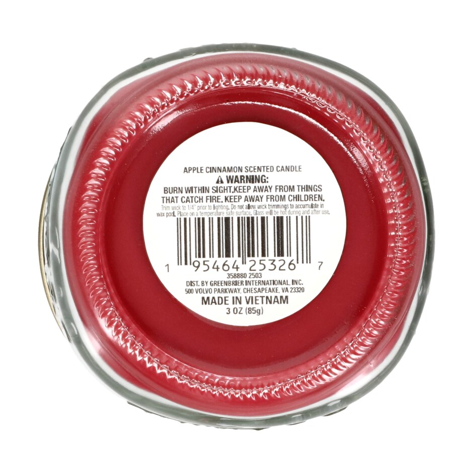 Vela Manzana Canela en Jarra, 3 oz. Aroma que te envuelve y relaja. 4