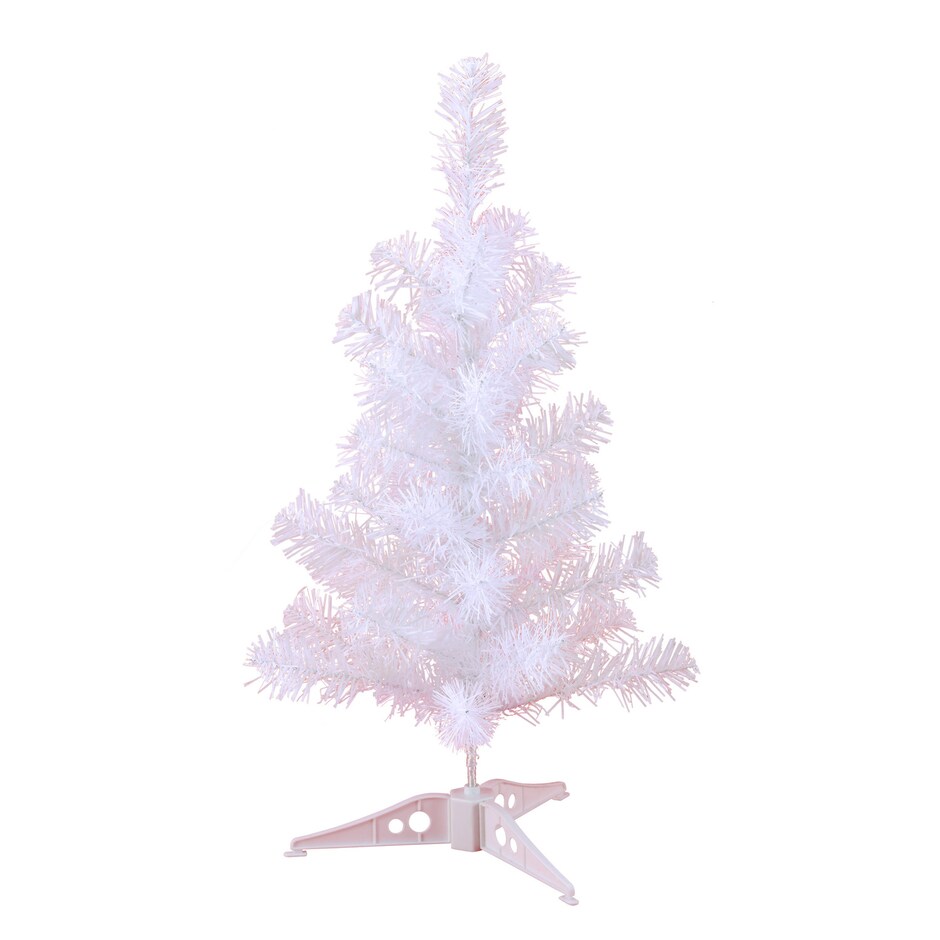 White Table-Top Artificial Christmas Trees, 18 in.