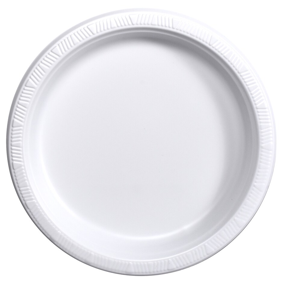 Bulk White 9in. Plastic Dinner Plates, 8ct. Packs Dollar Tree