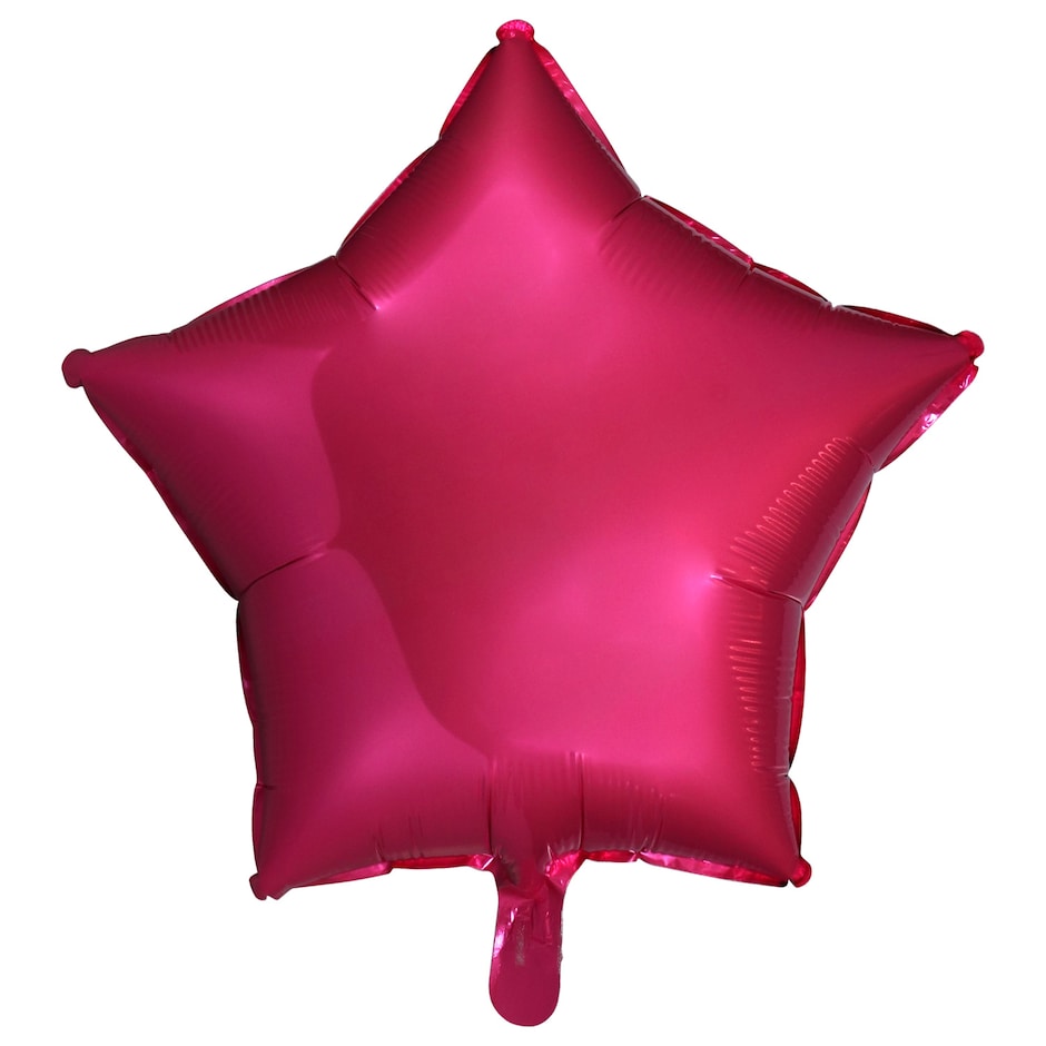 Fuchsia Star-Shaped Foil Balloons, 18-in.