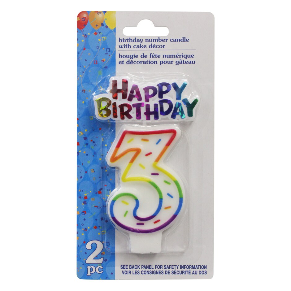 Velas de Cumpleanos 3 - Set de 2 - Celebra con Estilo en Mercablo 3