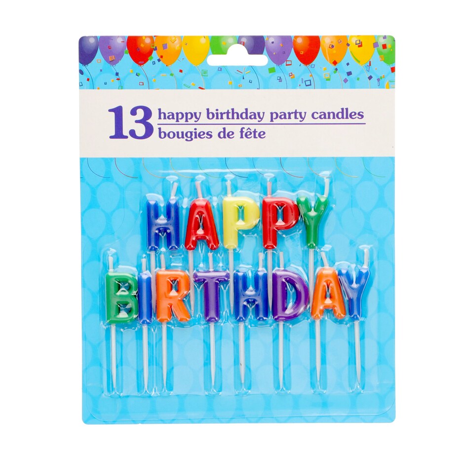 Velas de Cumpleanos Letras Happy Birthday, Paquete de 4 Cajas 2