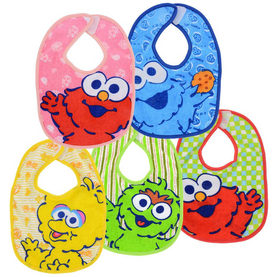 Bulk Sesame Street Sesame Beginnings Terry Baby Bibs, 10.25x8 in