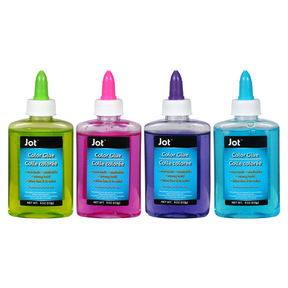 Bulk Jot Colored Glue, 4 oz. Bottles Dollar Tree