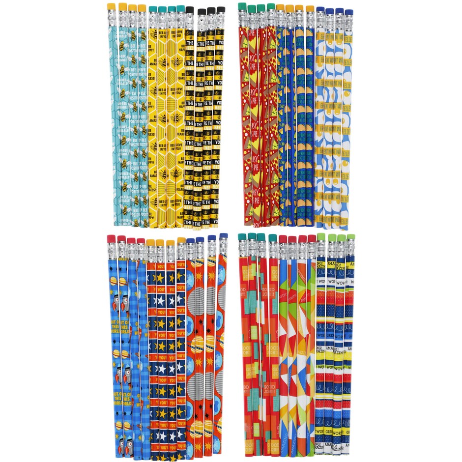 Bulk Teaching Tree Motivational 2 Pencils, 12ct. Packs Dollar Tree