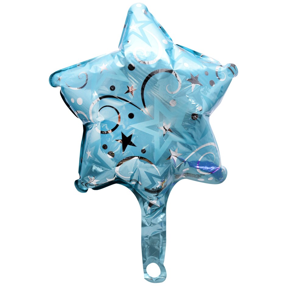 Globos de Estrella Azul Claro con Palito pa Celebrar 3