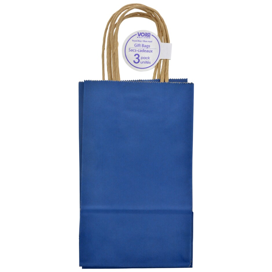 Funditas de Regalo Kraft Azul Royal Pequenas - Pack de 3 2