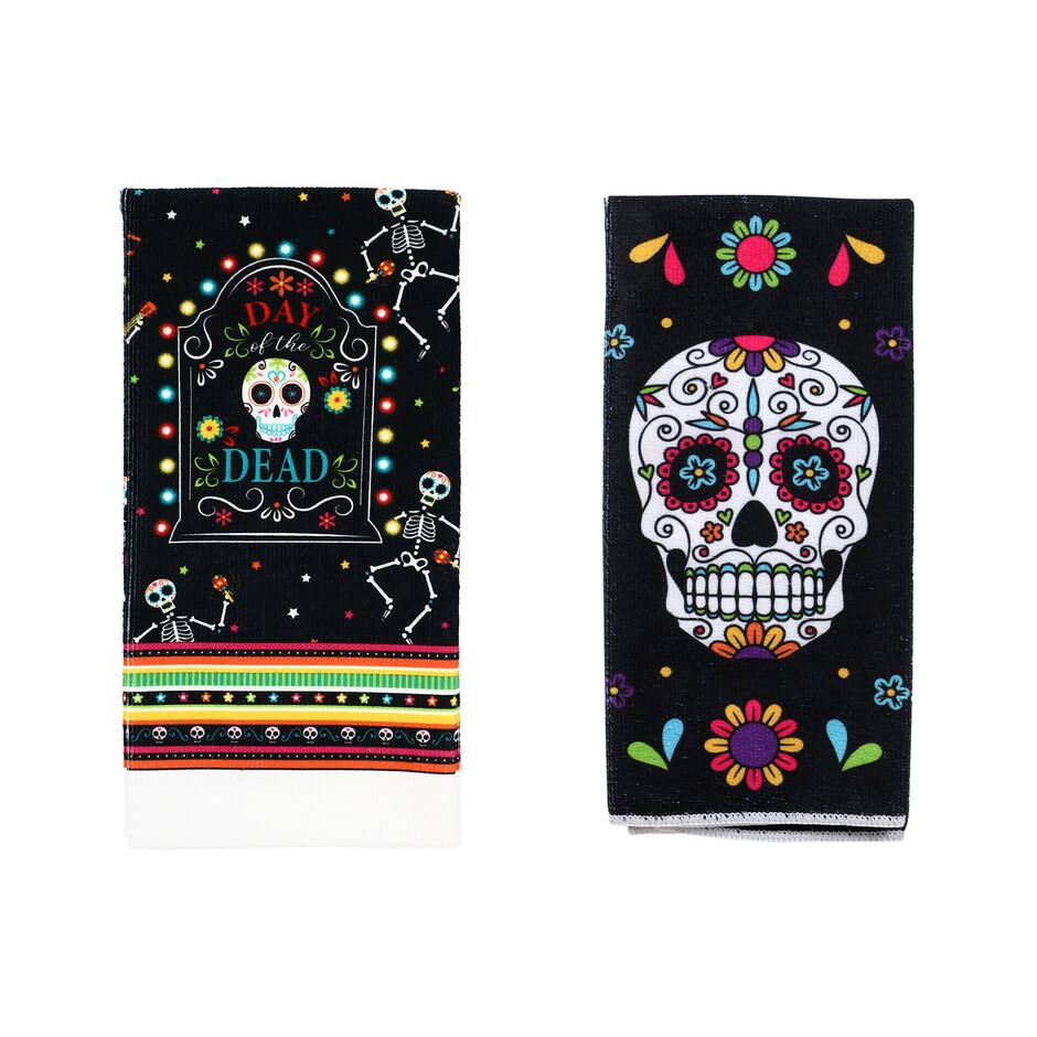Bulk Day of the Dead Printed Hand Towels, 15x25 in. Dollar Tree