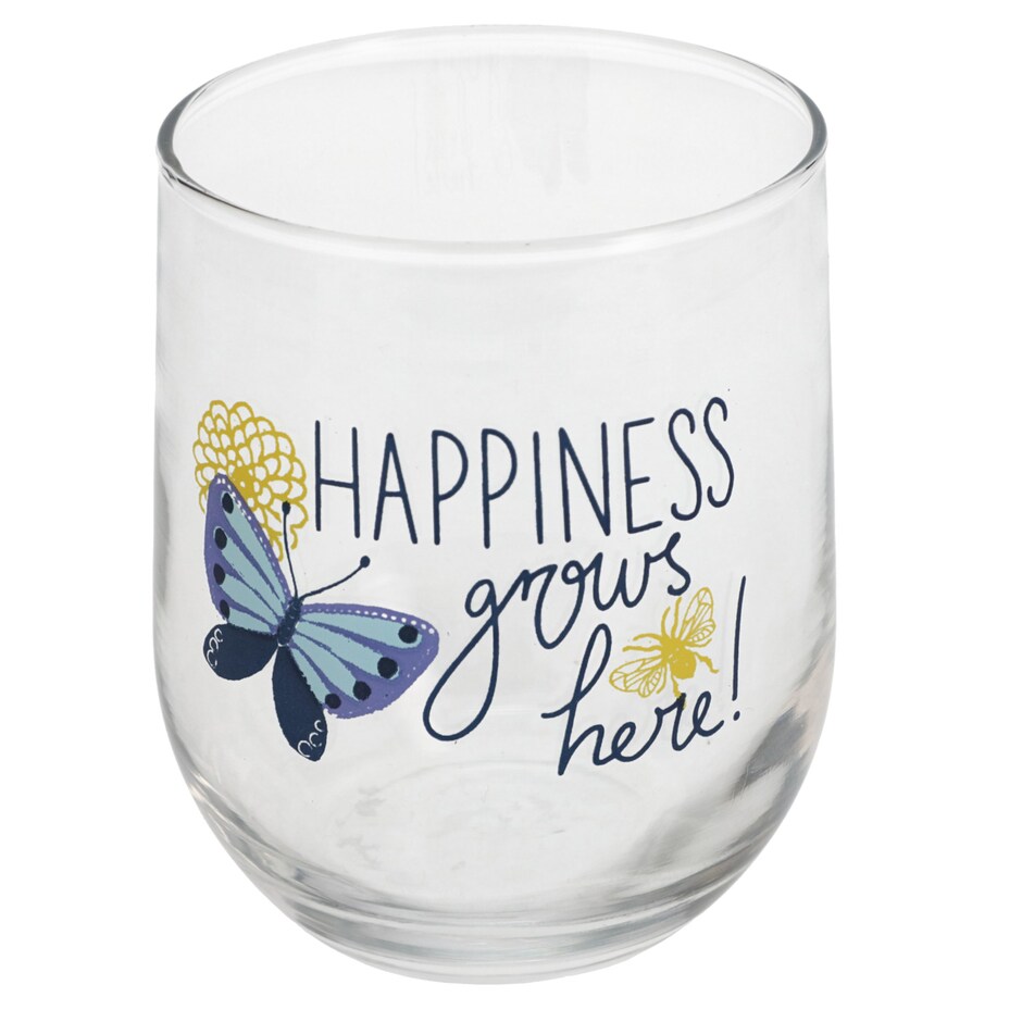 Bulk Spring Fling Printed Stemless Wine Glasses, 16.8 oz. Dollar Tree