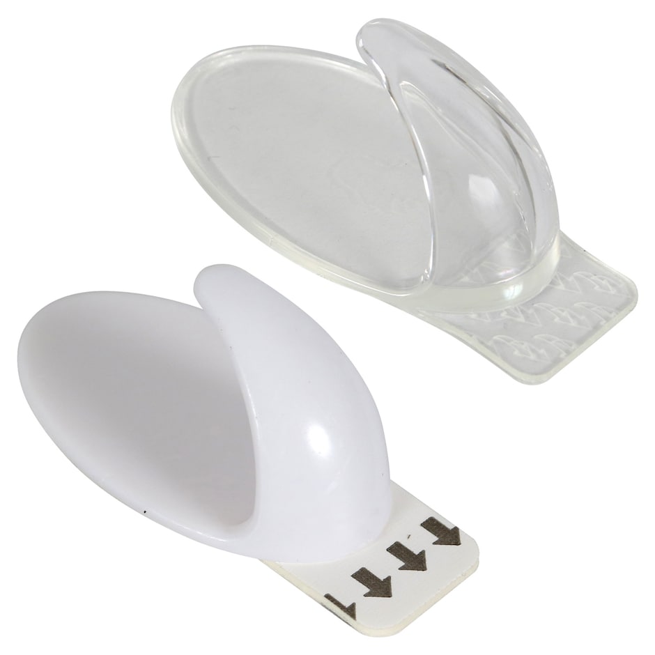 Bulk White Plastic Removable Wall Hooks, 2 lbs. Dollar Tree