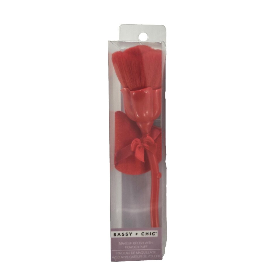 Brocha de Maquillaje Floral Sassy + Chic con Borla, Varios Colores 5
