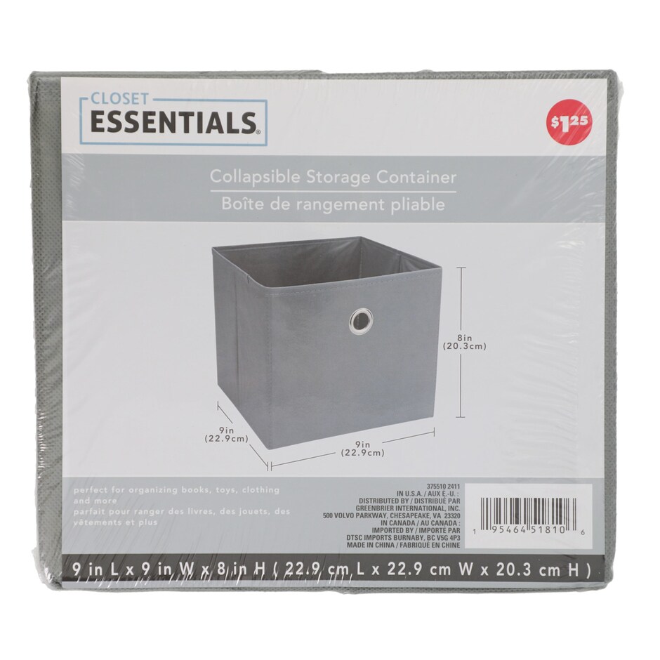 Caja Organizadora Gris con Ojales para Closet 3